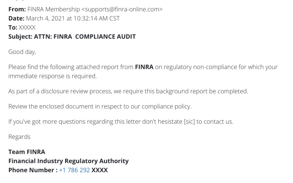 FINRA online not